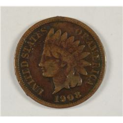 1908-S INDIAN HEAD CENT AG