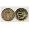 Image 2 : 1845 & 1873 SEATED DIMES