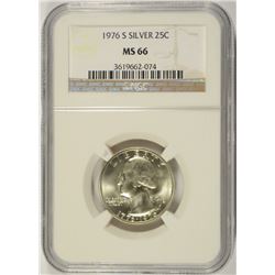 1976-S SILVER WASHINGTON QUARTER NGC MS-66
