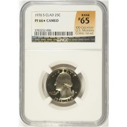 1976-S WASHINGTON QUARTER NGC PF-66 (STAR)  UC