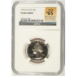 1976-S SILVER WASHINGTON QUARTER NGC PF-68 UC (RANK #65 100 GREATEST US MODERN C