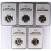 Image 1 : 5-NGC GRADED WASHINGTON QUARTERS: ( 4 )-1973 MS-65 & ( 1 ) 1972-D MS-66