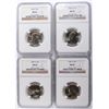 Image 1 : ( 4 ) WASHINGTON QUARTERS ALL NGC MS-65: 1981-D, 1985 P&D AND 1986-D