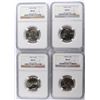 Image 1 : ( 4 ) WASHINGTON QUARTERS ALL NGC MS-65: 1981-D, 1987-D, 1990-D & 1993-D