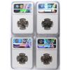 Image 2 : ( 4 ) WASHINGTON QUARTERS ALL NGC MS-65: 1981-D, 1987-D, 1990-D & 1993-D