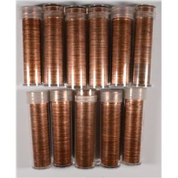 LOT OF ( 11 ) ORIGINAL GEM BU ROLLS OF 1958 LINCOLN CENTS