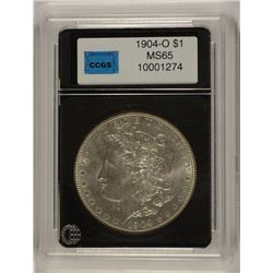 1904-O MORGAN SILVER DOLLAR, CCGS MS-65