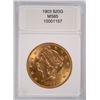 Image 1 : 1903 $20.00 GOLD LIBERTY, CCGS MS-65  GEM, RARE!!