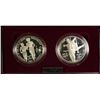 Image 1 : 1995 OLYMPIC 2-COIN PROOF COMMEM SET ( BLIND RUNNER ) & ( GYMNAST )  BOX/COA