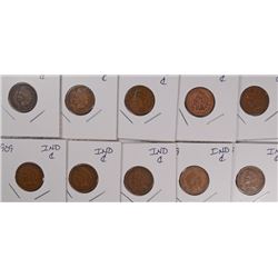 (10) 1909 INDIAN HEAD CENTS