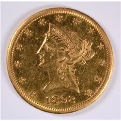 1892-CC $10 GOLD LIBERTY AU/BU