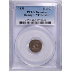 1831 BUST HALF DIME PCGS VF DETAILS