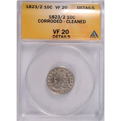 1823/2 BUST DIME ANACS VF-20 DETAILS
