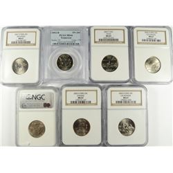 (7) SLABBED STATEHOOD QUARTERS (02-D TN, 05 MN, 05-D KS, 05-D CA, 06-D CO, 07 UT