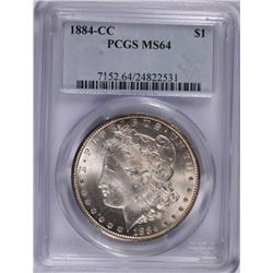 1884-CC MORGAN DOLLAR PCGS MS-64