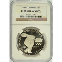 1983-S OLYMPICS COMMEN DOLLAR NGC PF-69 UC