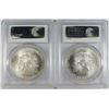 Image 2 : 2002 & 2003 AMERICAN SILVER EAGLES, PCGS MS-69