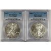 Image 1 : 2003 & 2004 AMERICAN SILVER EAGLES, PCGS MS-69