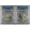Image 1 : 2006 AND 2007 AMERICAN SILVER EAGLES, PCGS MS-69