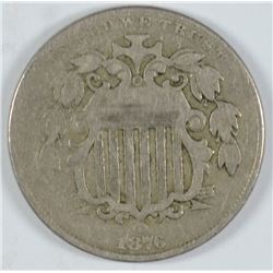 1876 Shield Nickel F-VF