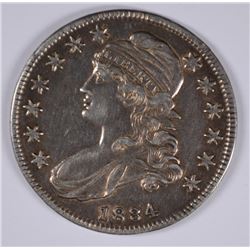 1834 BUST HALF DOLLAR, XF/AU  NICE