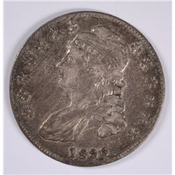 1836 BUST HALF DOLLAR, AU-50 ORIGINAL AND NICE