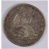 Image 1 : 1857 SEATED HALF DOLLAR, XF NICE!