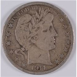 1911 BARBER HALF DOLLAR, VF