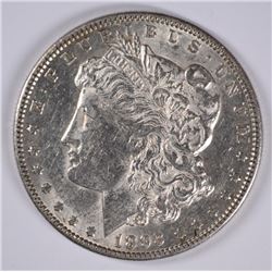 1893 MORGAN SILVER DOLLAR, AU-55  WHITE
