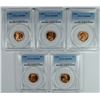 Image 1 : ( 5 ) 1939 LINCOLN CENTS PCGS MS-66 RD