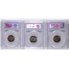 Image 2 : LOT OF ( 3 ) 1939 REVERSE OF 1940 JEFFERSON NICKELS, PCGS MS-65