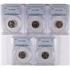 Image 1 : LOT OF ( 5 ) 1941 JEFFERSON NICKELS, PCGS MS-65