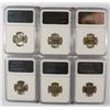 Image 2 : LOT OF ( 6 ) 1944-P JEFFERSON NICKELS, NGC MS-66