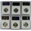 Image 2 : LOT OF ( 6 ) 1959-D WASHINGTON QUARTERS,  NGC MS-65