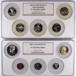 2007 CLAD PROOF SETS NGC PF-70 UC (MULTIHOLDER)