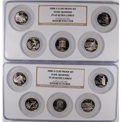 (2) 2008 CLAD PROOF QUARTER SETS NGC PF-69 UC (MULTIHOLDER)