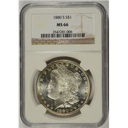 1880-S MORGAN DOLLAR NGC MS-66