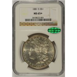 1881-S MORGAN DOLLAR NGC MS-65+ (CAC)