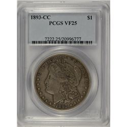 1893-CC MORGAN DOLLAR PCGS VF-25