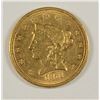 Image 1 : 1861 $2.5 GOLD LIBERTY (CIVIL WAR DATE) XF
