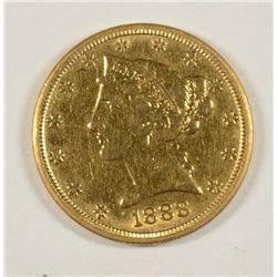 1888 $5 GOLD LIBERTY (EX JEWELRY)
