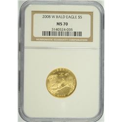 2008-W $5 GOLD BALD EAGLE COMMEN NGC MS-70 !!!!