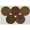 Image 2 : (5) INDIAN HEAD CENTS (1870, 1878, 1881, 1893, 1895)