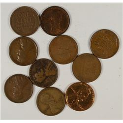 (10) LINCOLN CENTS (1915-S, 1916, 1916-S, 1918-S, 1919-S, 1921-S, 1924-D, 1931,