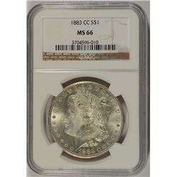 1883-CC MORGAN DOLLAR NGC MS-66