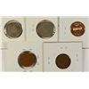 Image 2 : (5) MISC COINS (1924-D-1C, 1932-1C, 1960 SD-1C, 1896-5C, 1910-5C)