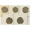 Image 2 : (5) MISC NICKELS (1917-S-5C, 1919-5C, 1919-S-5C, 1923-5C, 1930-S-5C)