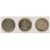 Image 1 : (3) SEATED DIMES (38-O, 42, 42-O)