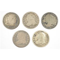 (5) BUST DIMES (25, 30, 34, 36, 37)