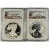 Image 1 : 2012-S AMERICAN SILVER EAGLE SET, NGC REVERSE PROOF PF-69 & PF-69 ULTRA CAMEO